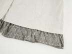 Exposed lining cropped balmacaan coat