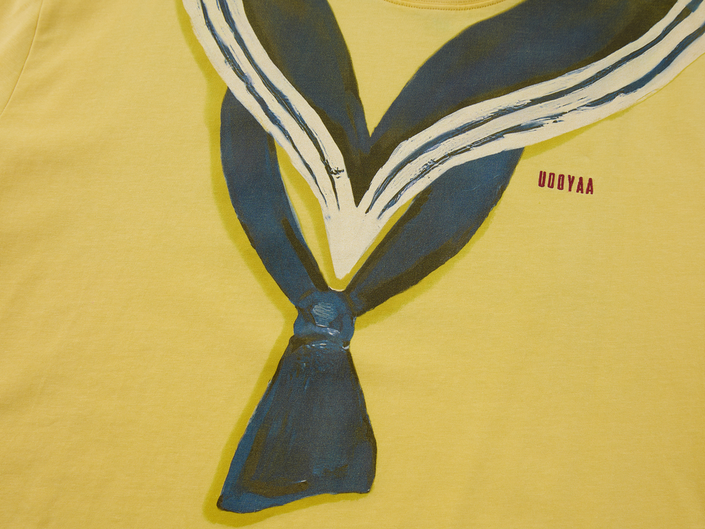 Oil painting sailor collar t-shirt