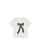 Oil painting bow T shirt
