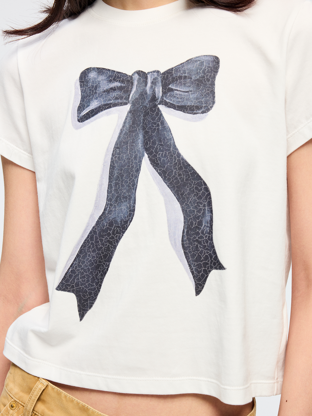 Oil painting bow T shirt