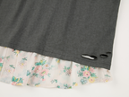 Floral ribbon mock-layer t-shirt