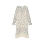 Floral ruffle collar dress