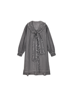 Cold dyed ribbon shirt dress
