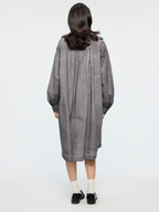 Cold dyed ribbon shirt dress