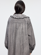 Cold dyed ribbon shirt dress