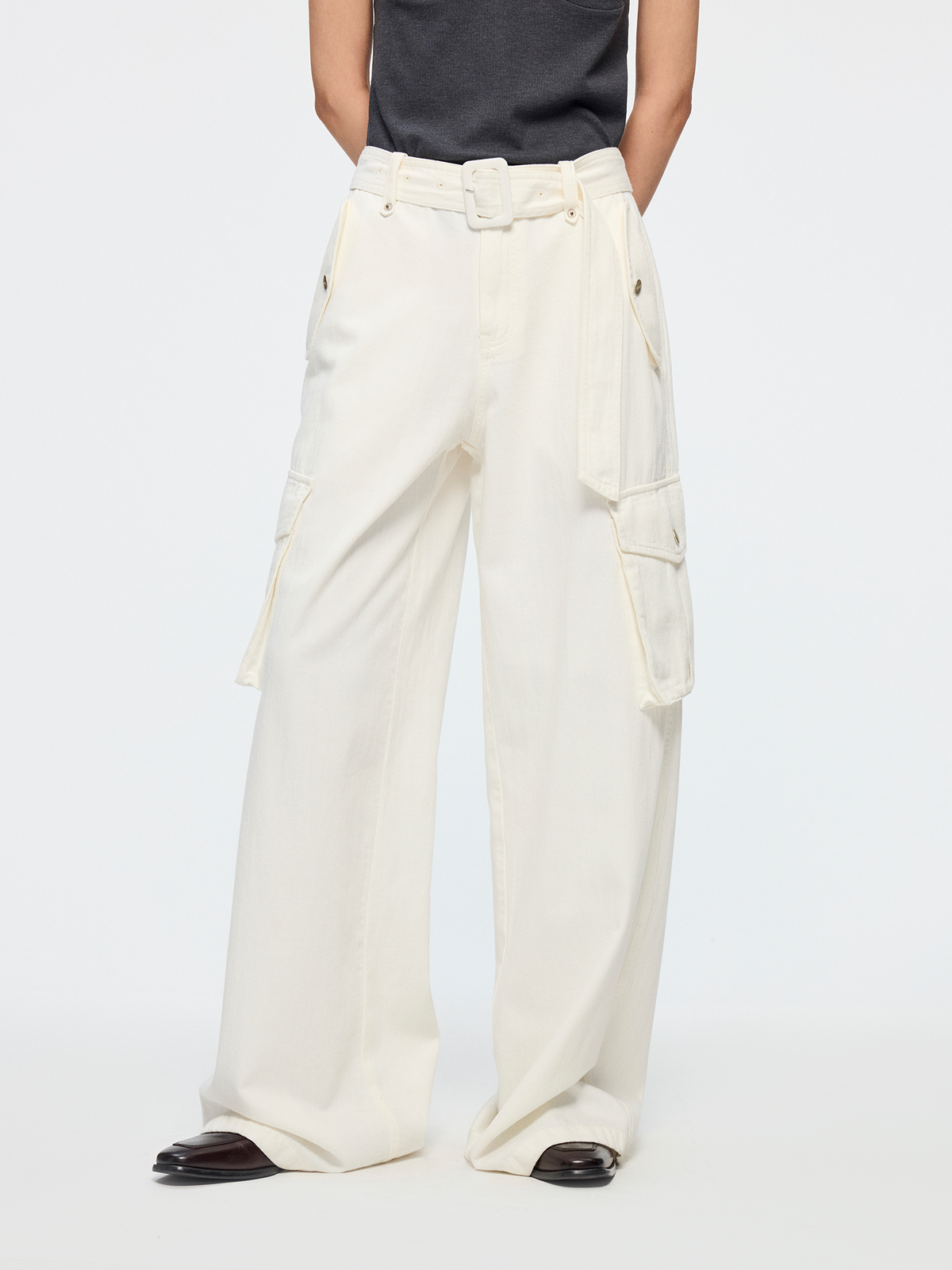 Belted cargo pants