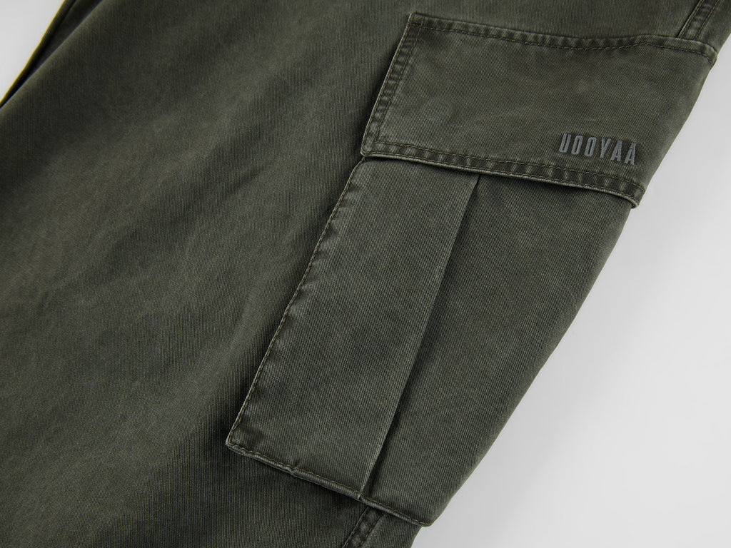Curved leg cargo pants