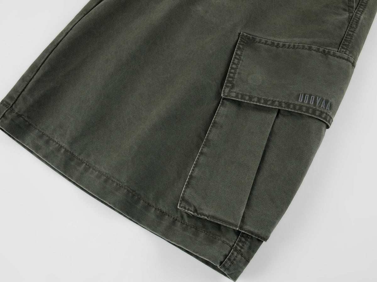 Wrap waist cargo shorts