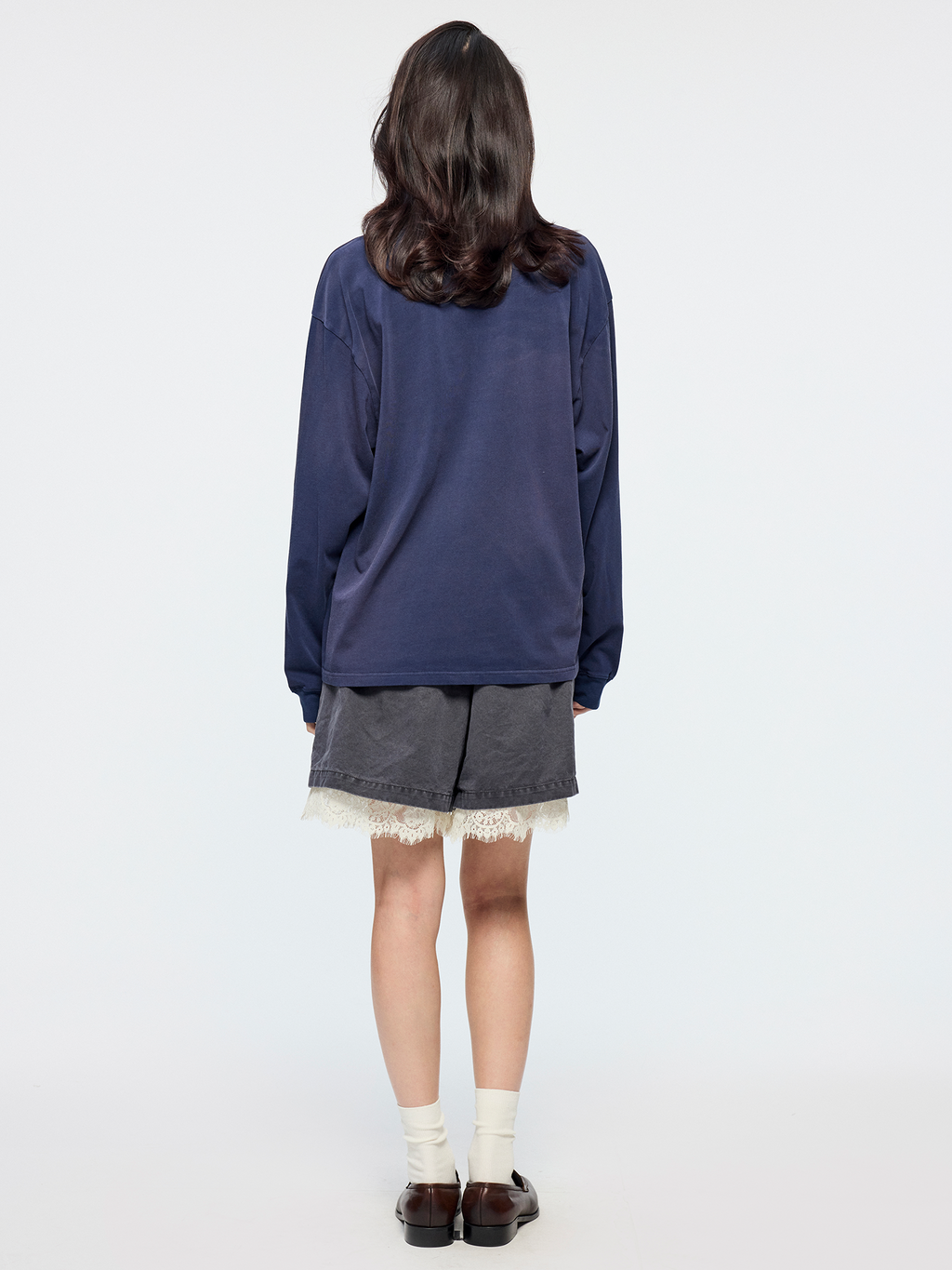 Lace patchwork Bermuda shorts