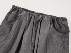 Cold dyed ruched curved jeans