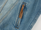 Raw edge patchwork denim jacket