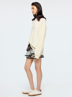 Leopard & floral patchwork skirt