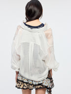 Rhinestone layered shirt