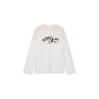Flocked logo long sleeve T-shirt