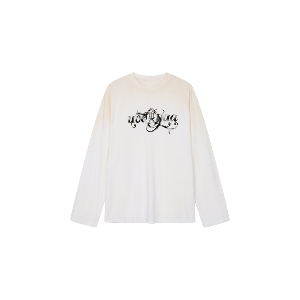 Flocked logo long sleeve T-shirt