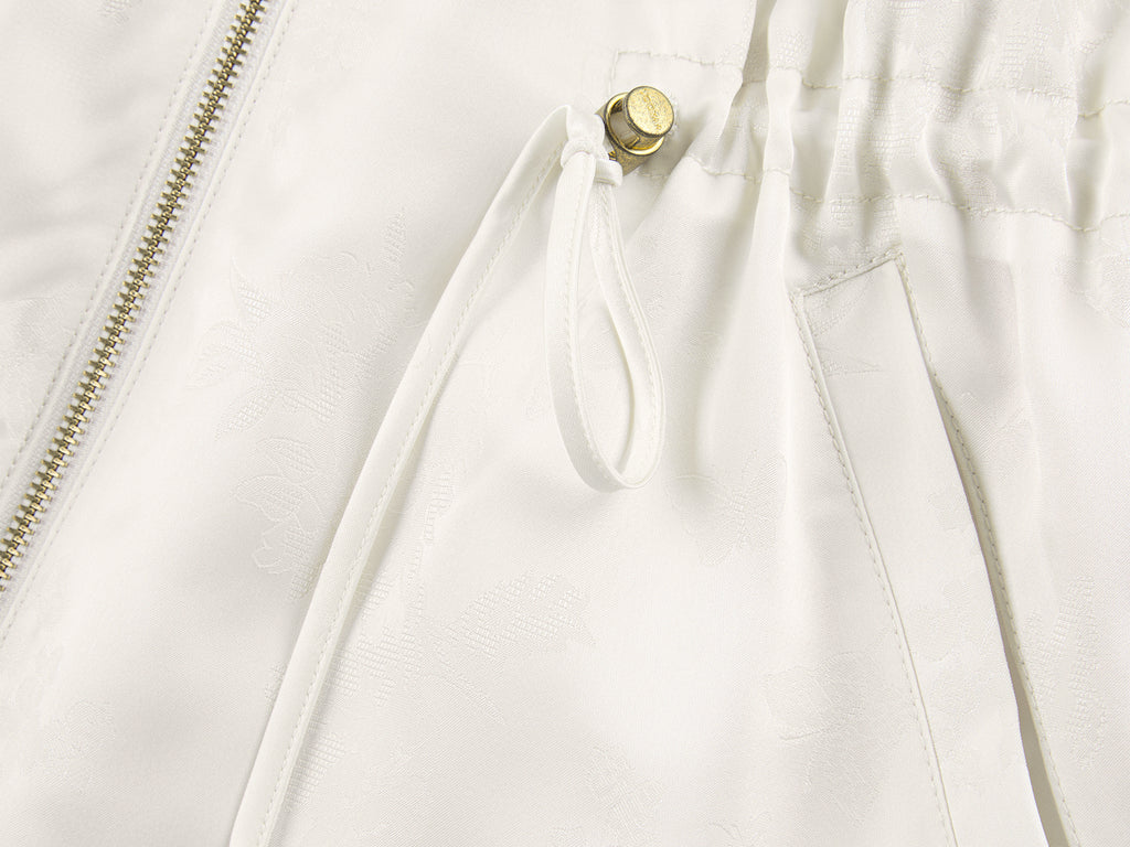 Satin jacquard track jacket