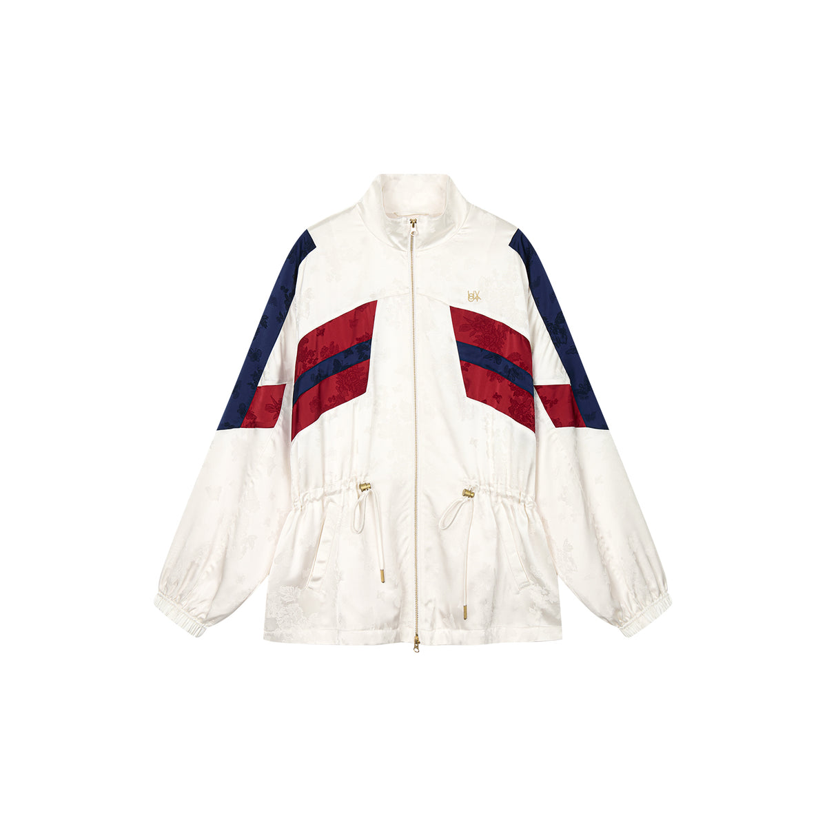 Satin jacquard track jacket