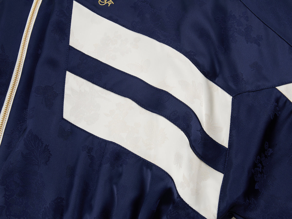 Satin jacquard track jacket