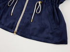 Satin jacquard track jacket