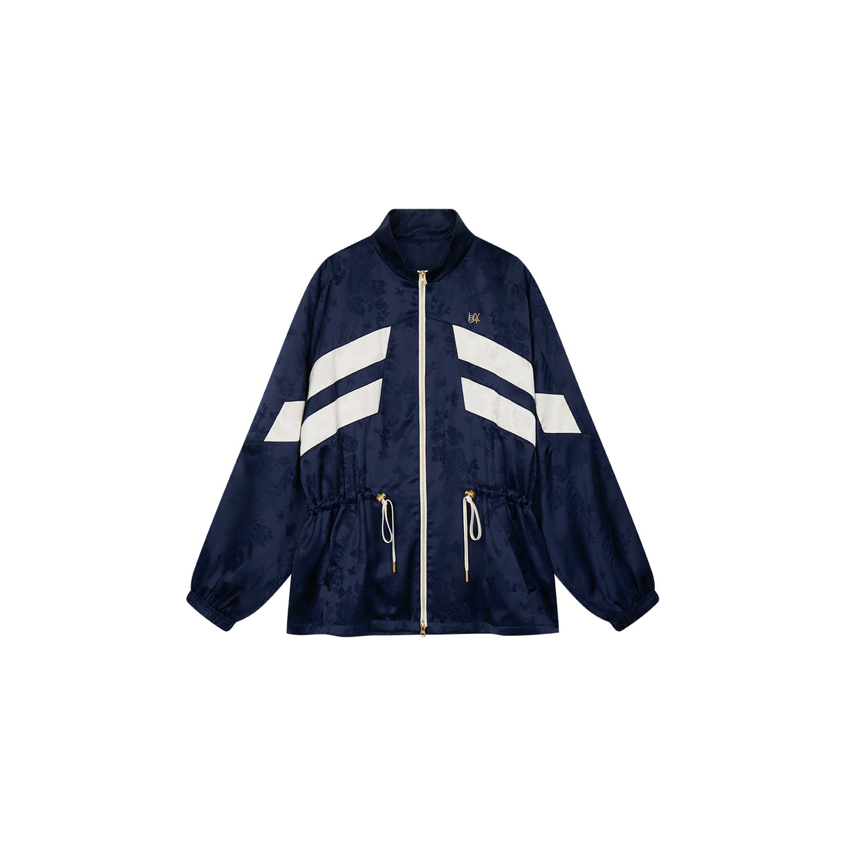 Satin jacquard track jacket