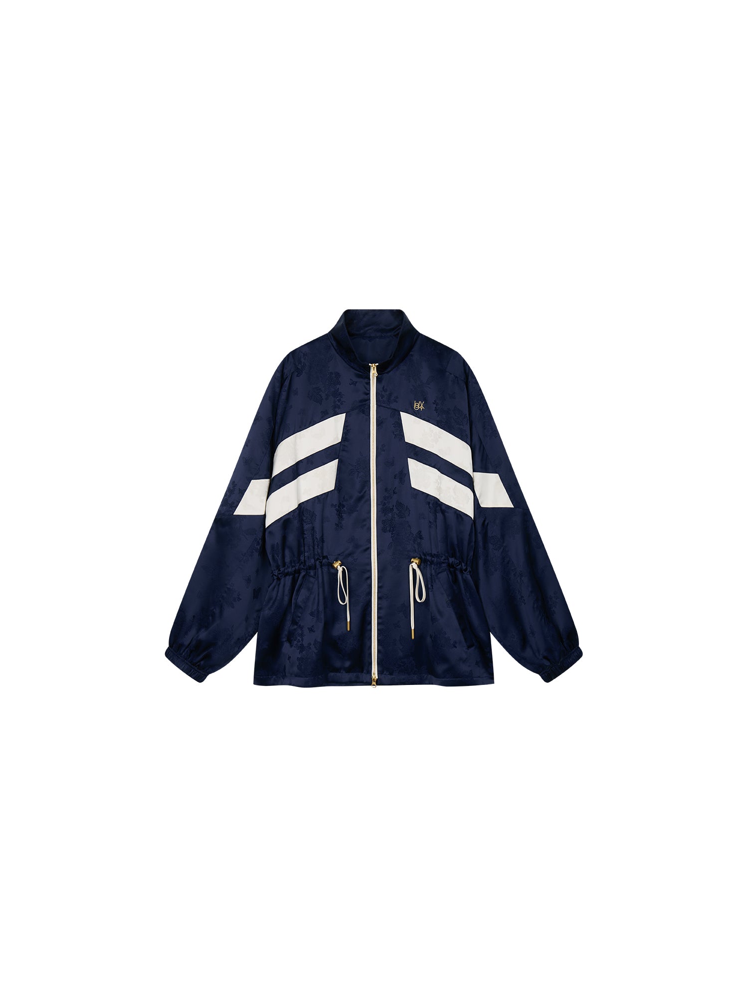 Satin jacquard track jacket