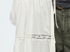 Openwork embroidered cardigan tea dress