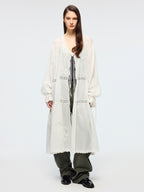 Openwork embroidered cardigan tea dress
