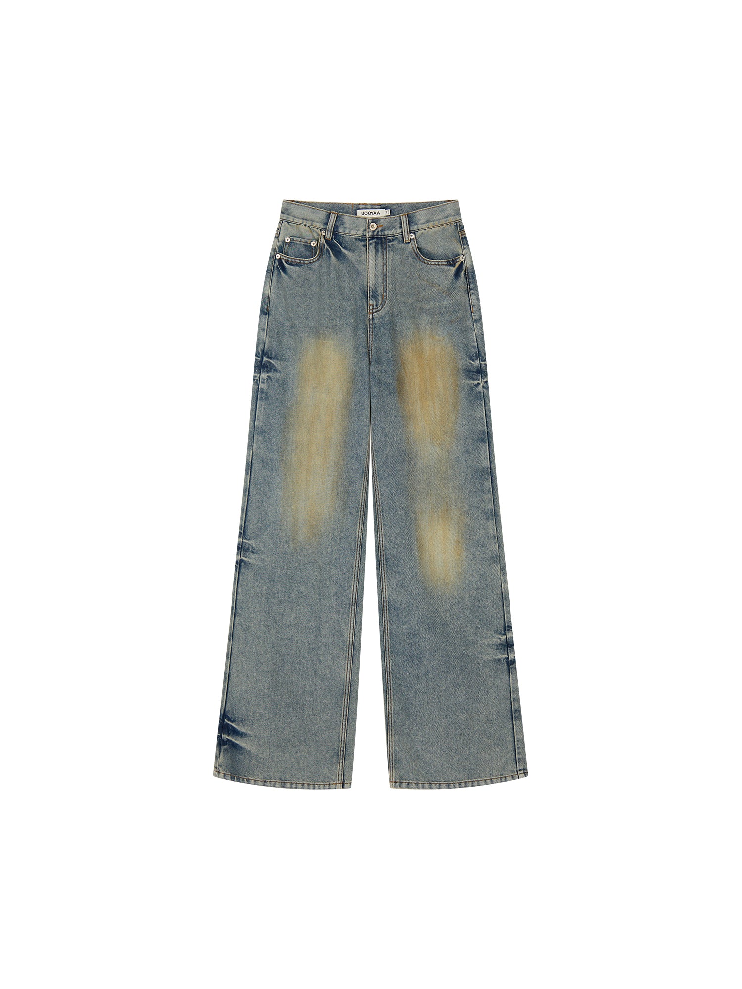 Washed dirty spray jeans