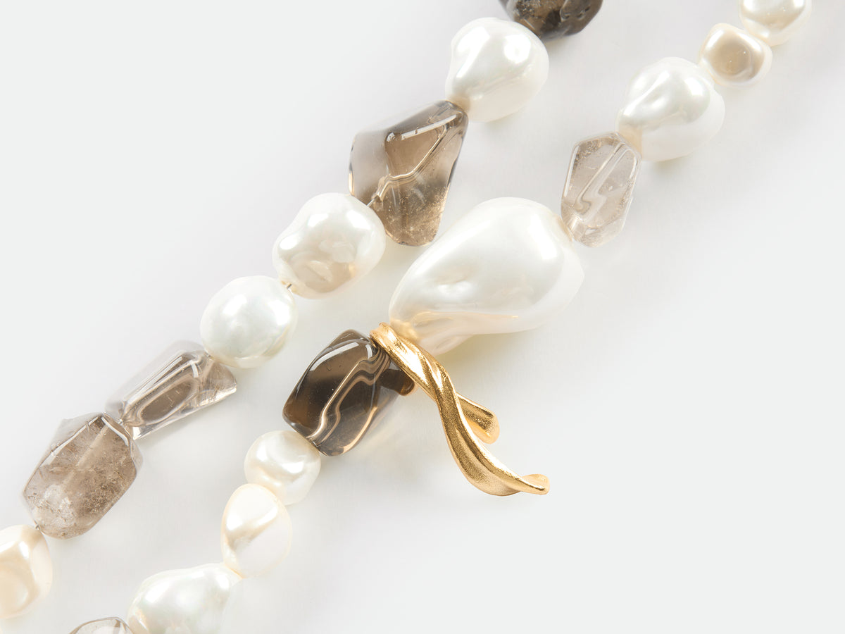 Baroque Pearl Smoky Quartz Necklace