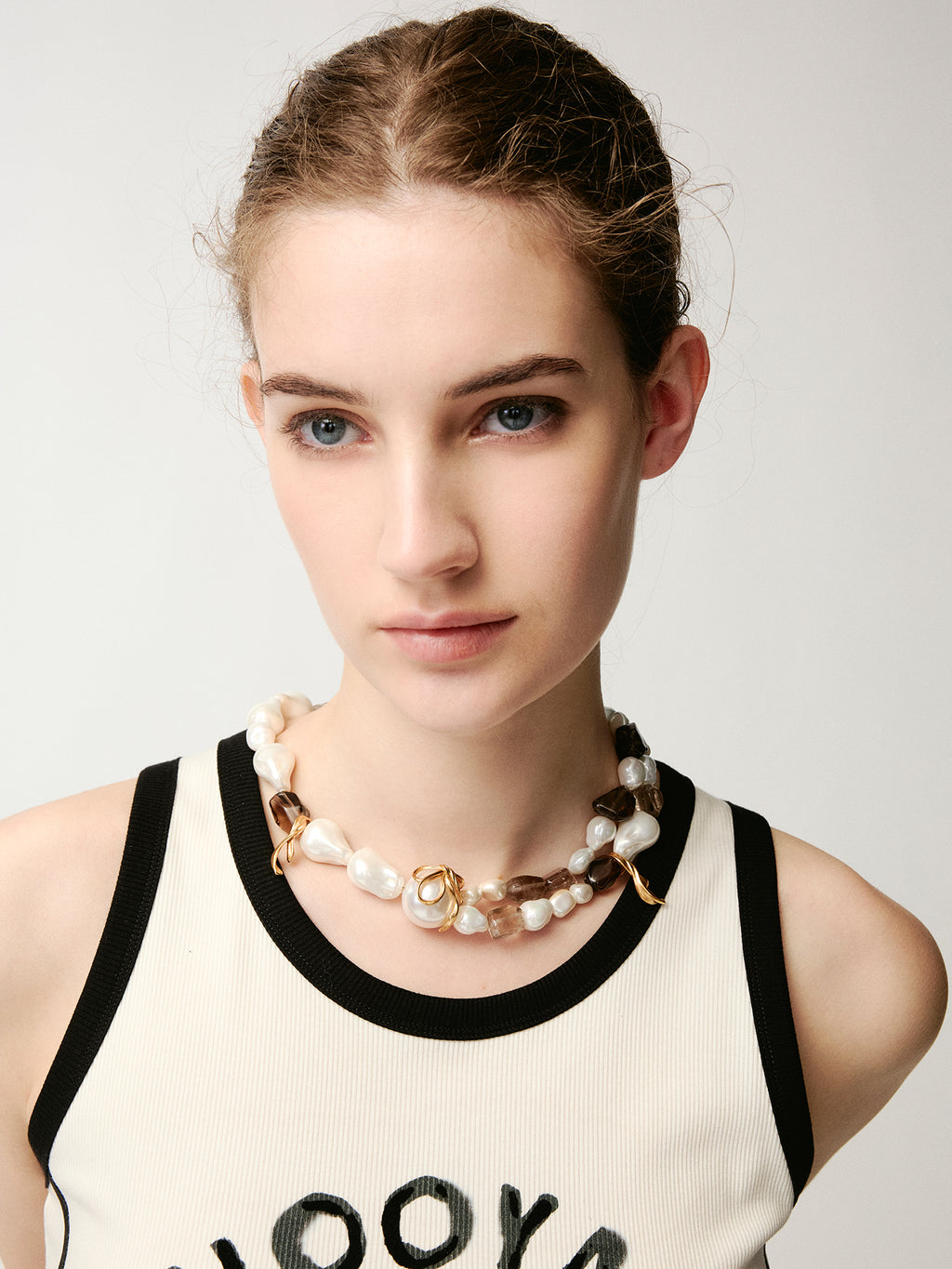 Baroque Pearl Smoky Quartz Necklace