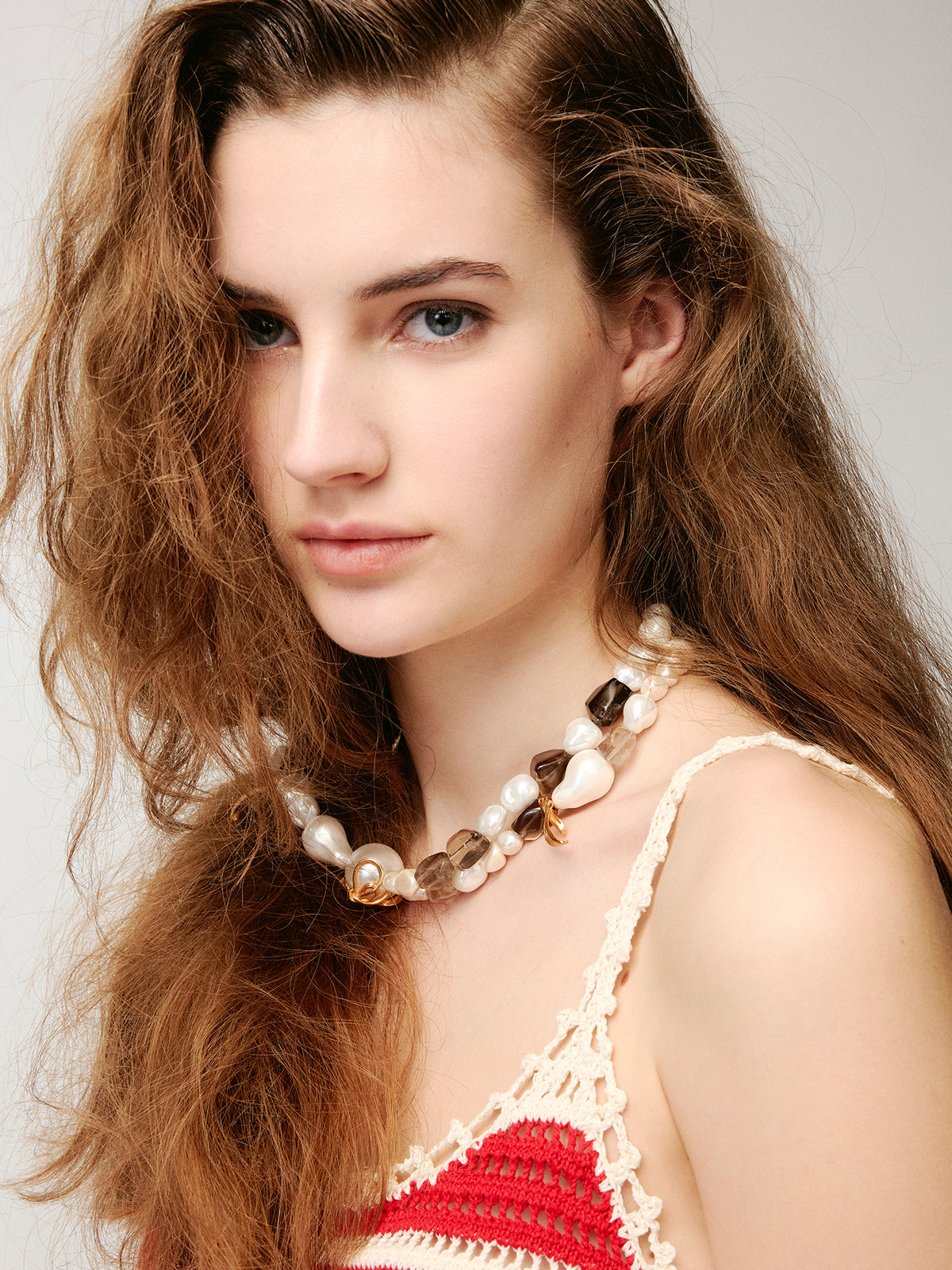 Baroque Pearl Smoky Quartz Necklace