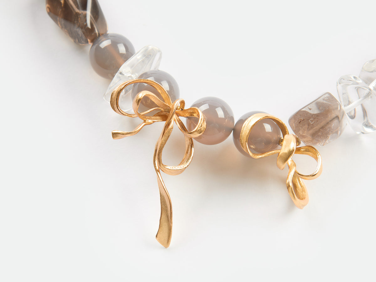 Purple Chalcedony Ribbon Necklace