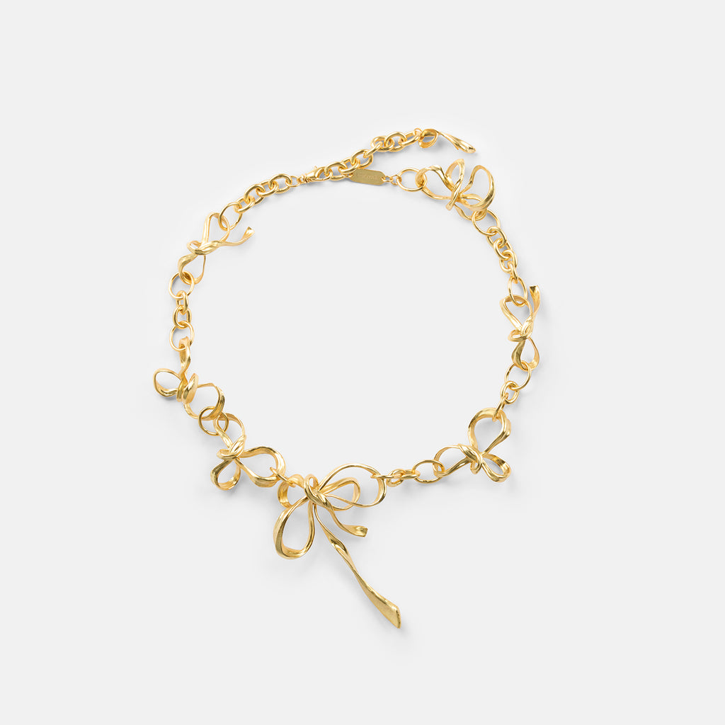 Metal Bow Necklace