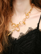 Metal Bow Necklace