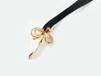 Bow Silk Ribbon Drawstring Necklace