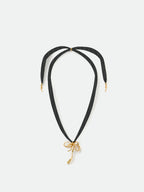 Bow Silk Ribbon Drawstring Necklace