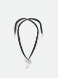 Bow Silk Ribbon Drawstring Necklace
