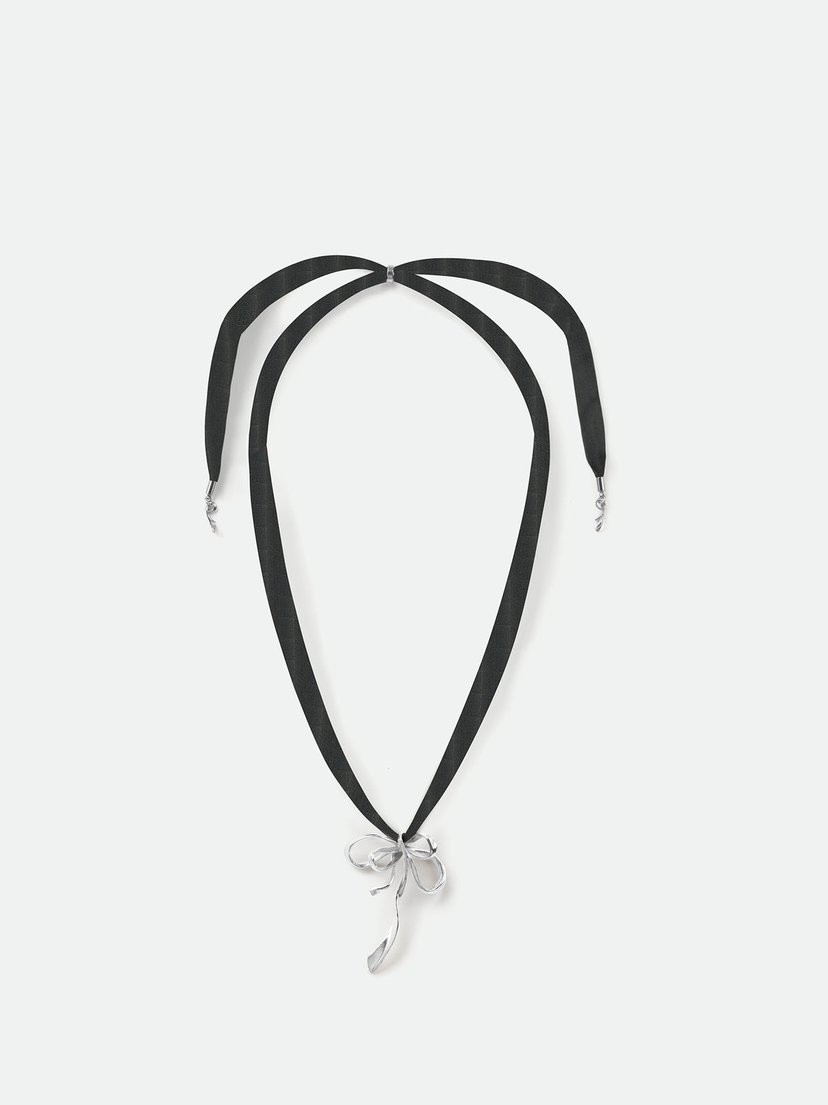 Bow Silk Ribbon Drawstring Necklace