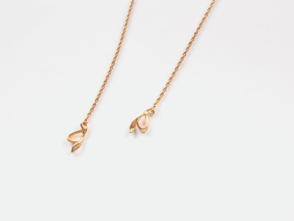 Bow Twist-Chain Adjustable Long Necklace