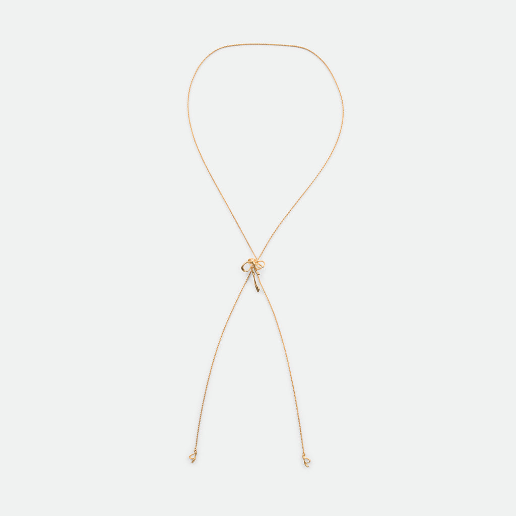 Bow Twist-Chain Adjustable Long Necklace