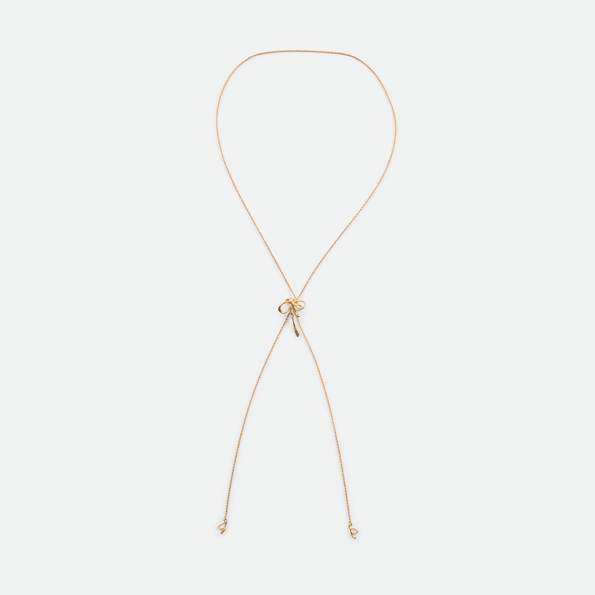 Bow Twist-Chain Adjustable Long Necklace