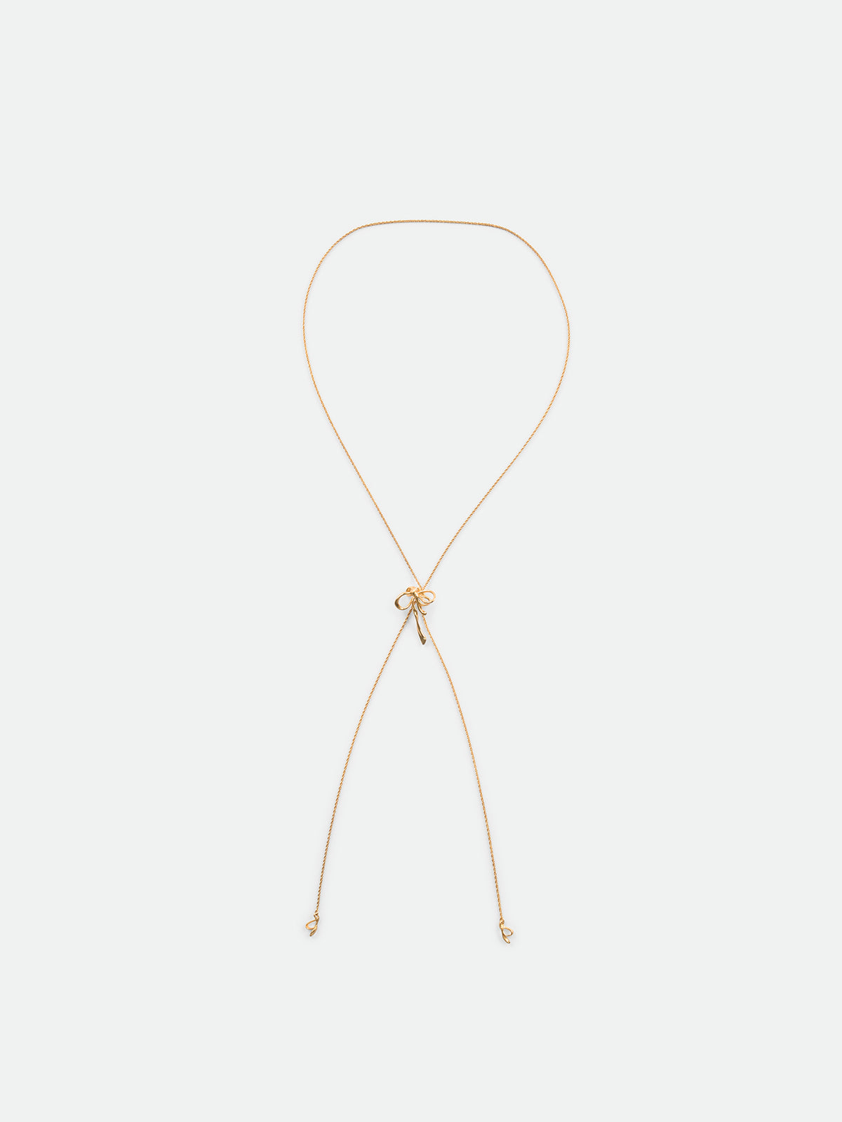 Bow Twist-Chain Adjustable Long Necklace