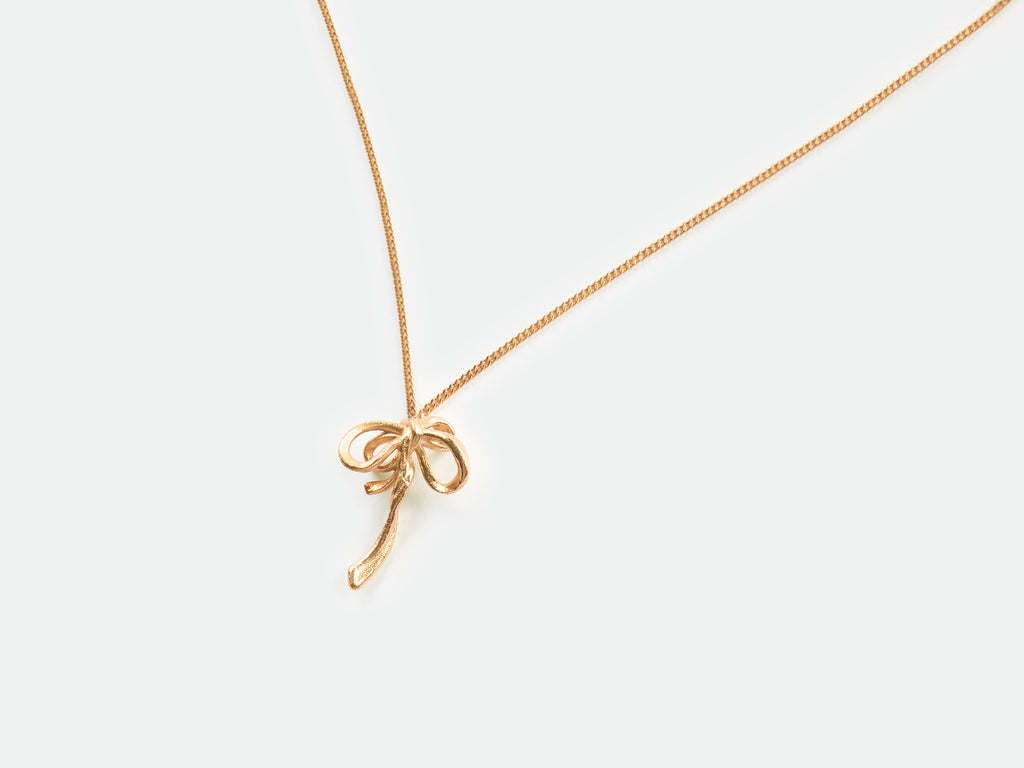 Mini Bow Fine Chain Necklace