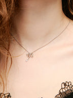Mini Bow Fine Chain Necklace