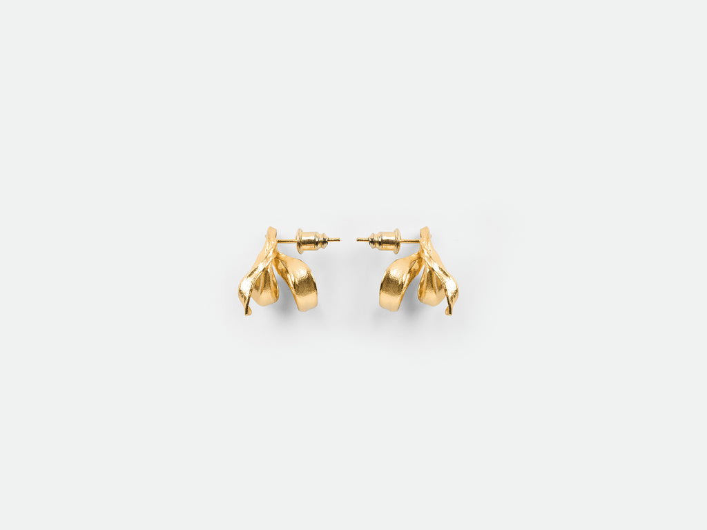 Baroque Ribbon Stud Earrings