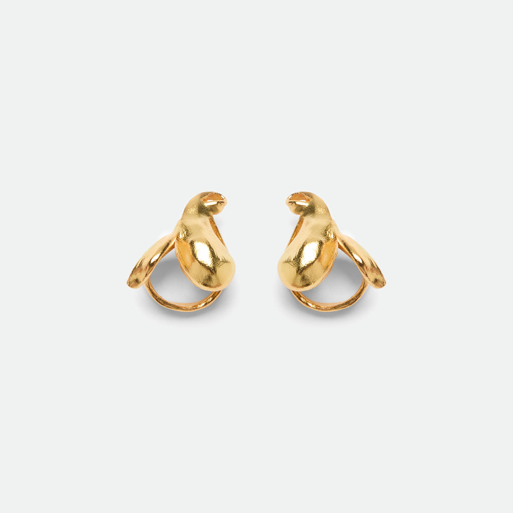 Baroque Ribbon Stud Earrings