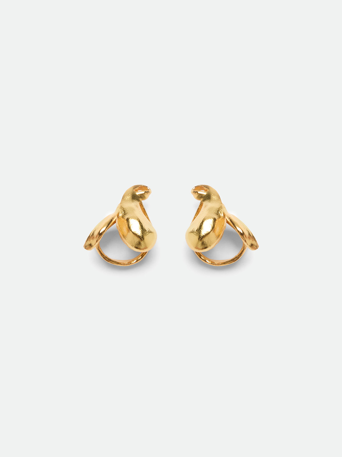 Baroque Ribbon Stud Earrings