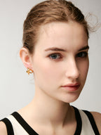 Baroque Ribbon Stud Earrings