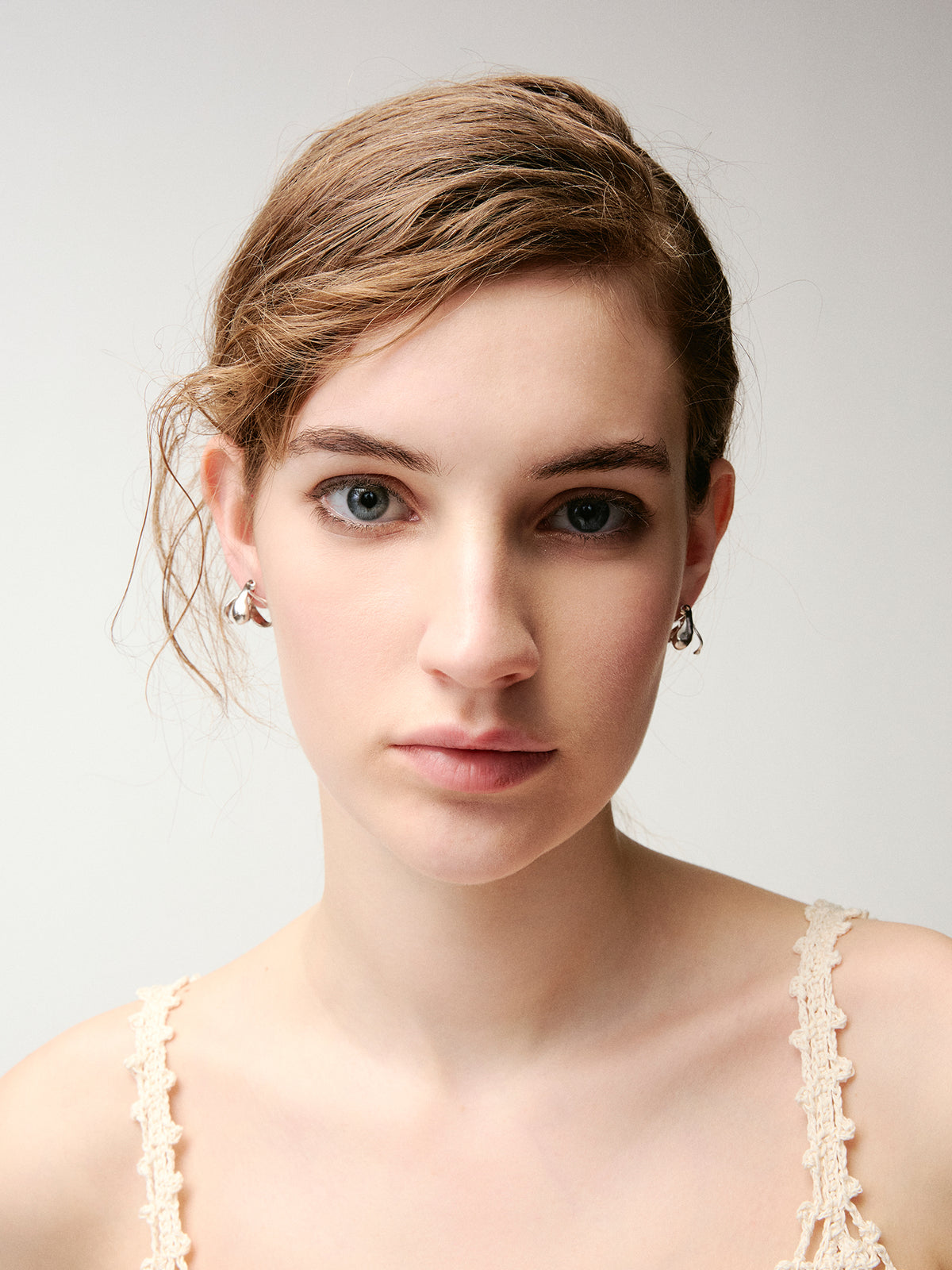 Baroque Ribbon Stud Earrings