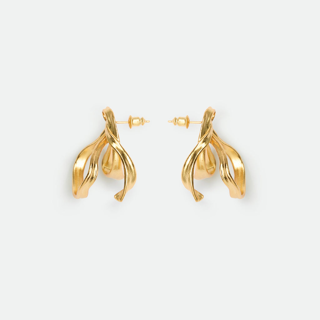 Half-Bow Stud Earrings